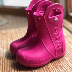 Pink Croc toddler rain boot c7 Kids Handle It Rain Boot